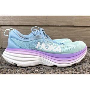 Hoka One One Bondi 8 Women's Size 9.5B Running Shoes Blue/Purple 1127952 ABSO
